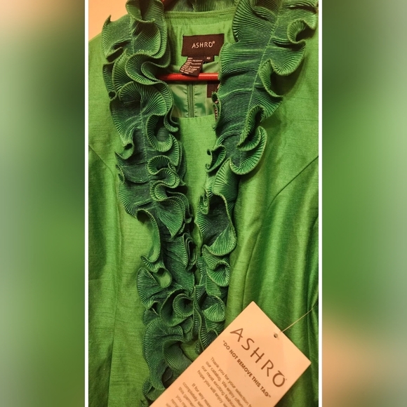 Ashro 2 pcs green ruffles dress size 10 - Picture 4 of 4